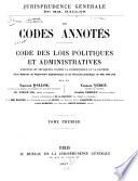 Code des lois politiques et administratives