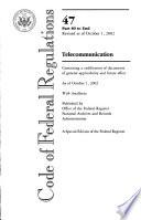 Code of Federal Regulations