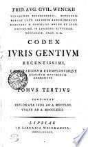 CODEX IURIS GENTIUM RECENTISSIMI