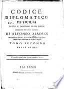 Codice Diplomatico Di Sicilia Dotto Il Governo Degli Arabi