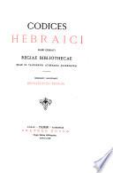 Codices hebraici manu exarati Regiae bibliothecae quae in taurinensi Athenaeo asservatur
