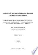 Codificación de disposiciones legales y reglamentarias vigentes de caracter fiscal y administrativo