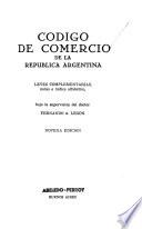 Código de comercio de la República Argentina
