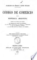 Código de comercio de la república Argentina
