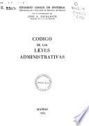 Código de las leyes administrativas
