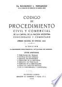 Código de procedimiento civil y comercial de la capital de la Nación Argentina