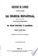 Coleccion de cañones de la iglesia española publicada en latin por F.A. Gonzalez