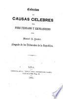 Coleccion de causas celebres contemporaneas