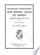 Colección de crónicas españolas: Hechos del condestable don Miguel Lucas de Iranzo