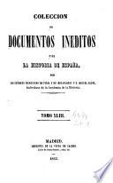 Colección de documentos inéditos para la historia de España