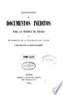 Colección de documentos inéditos para la historia de España
