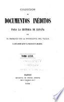 Colección de documentos inéditos para la historia de España