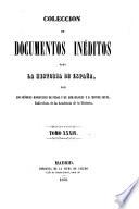 Colección de documentos inéditos para la historia de España