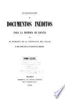 Colección de documentos inéditos para la historia de España