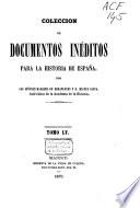 Colección de documentos inéditos para la historia de España