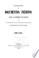 Colección de documentos inéditos para la historia de España