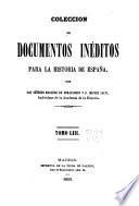 Colección de documentos inéditos para la historia de España
