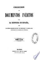 Coleccion de documentos ineditos para la historia de Espana
