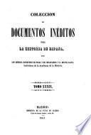 Coleccion de documentos ineditos para la historia de Espana