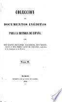 Colección de documentos inéditos para la historia de España