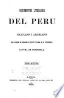 Coleccion de documentos literarios del Peru