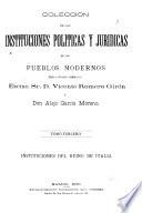 Colección de las instituciones políticas y jurídicas de los pueblos modernos