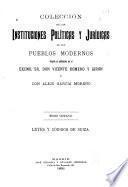 Colección de las instituciones políticas y jurídicas de los pueblos modernos