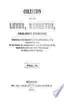 Colección de las leyes, decretos, circulares y providencias