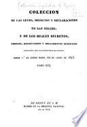 Coleccion de las leyes, decretos y declaraciones de las Cortes