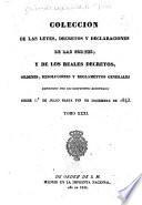 Coleccion de las leyes, decretos y declaraciones de las Cortes