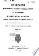 Colección de las Leyes, Decretos y Declaraciones de las Cortes y de los Reales Decretos