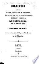 Colección de las leyes y decretos expedidos por los supremos poderes legislativo, conservador y ejecutivo