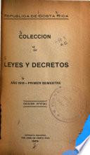 Colección de leyes, decretos, acuerdos y resoluciones