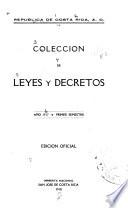 Colección de leyes, decretos, acuerdos y resoluciones