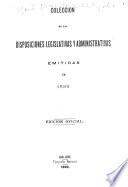 Colección de leyes, decretos, acuerdos y resoluciones