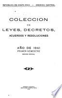 Colección de leyes, decretos, acuerdos y resoluciones