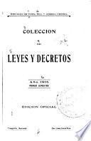 Colección de leyes, decretos, acuerdos y resoluciones
