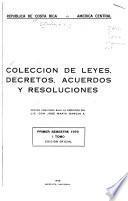 Colección de leyes, decretos, acuerdos y resoluciones