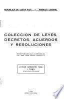 Colección de leyes, decretos, acuerdos y resoluciones