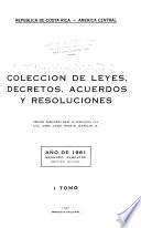 Colección de leyes, decretos, acuerdos y resoluciones