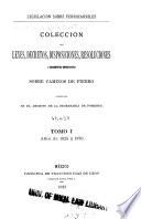 Coleccion de leyes, decretos, disposiciones, resoluciones y documentos importantes sobre caminos de fierro