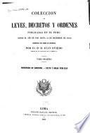 Colección de leyes, decretos y ordenes