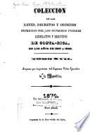 Coleccion de los decretos y ordenes