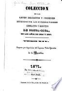 Coleccion de los decretos y ordenes