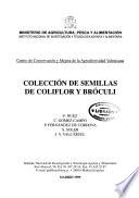 Colección de semillas de coliflor y bróculi