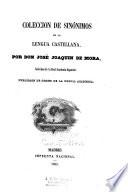 Colección de sinónimos de la lengua Castellana
