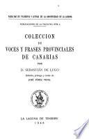 Colección de voces y frases provinciales de Canarias