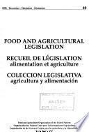 Colección Legislativa Agricultura Y Alimentación