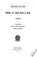 Collecção das leis de Republica dos Estados Unidos do Brasil de Rio de Janeiro