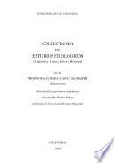 Collectanea de estudios filologicos